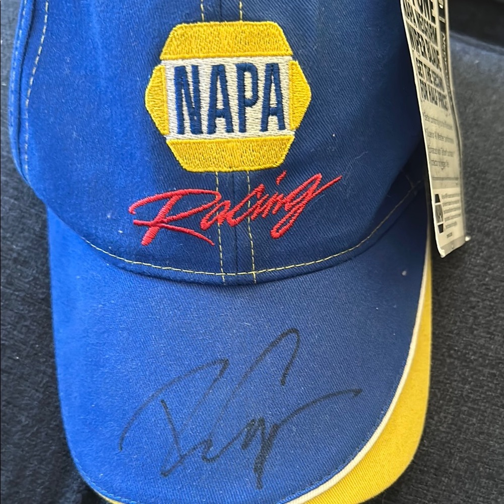 NAPA Racing Ron Capps & Martin Truex Blue Cap with Yellow Accents - Picture 3 of 7